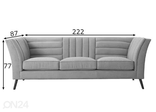 Diivan Piano mõõdud