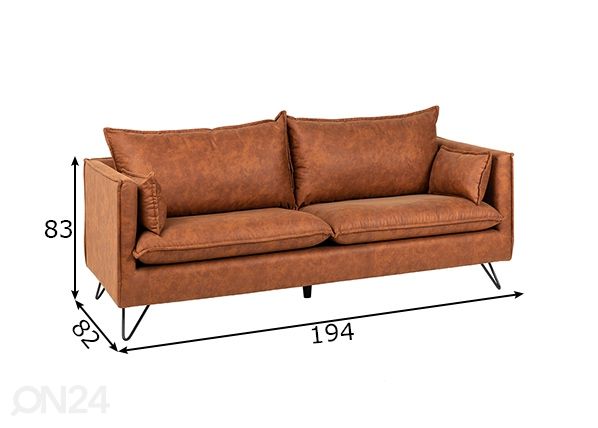 Diivan Retro mõõdud