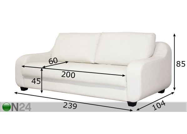 Diivan Villa 240 cm mõõdud