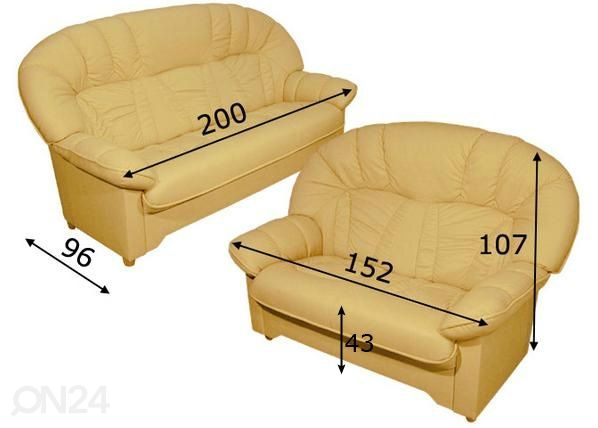 Diivanikomplekt 3+2 mõõdud