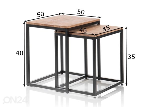 Diivanilaua komplekt Sakura mõõdud