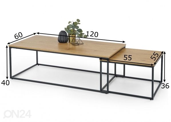 Diivanilauad, 2 tk mõõdud