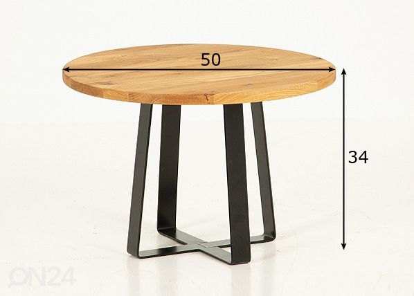 Diivanilaud Ø 50 cm mõõdud