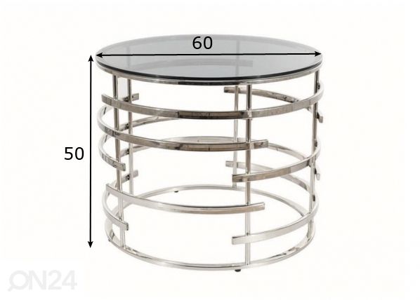 Diivanilaud Ø 60 cm mõõdud