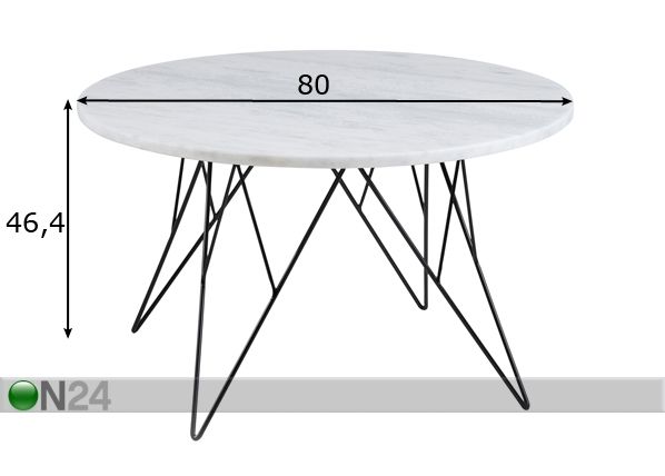 Diivanilaud Ø 80 cm mõõdud