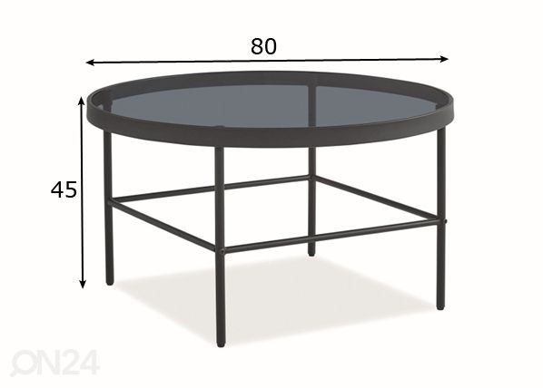 Diivanilaud Ø 80 cm mõõdud