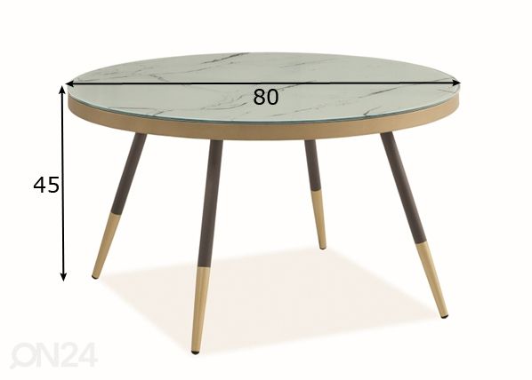 Diivanilaud Ø 80 cm mõõdud