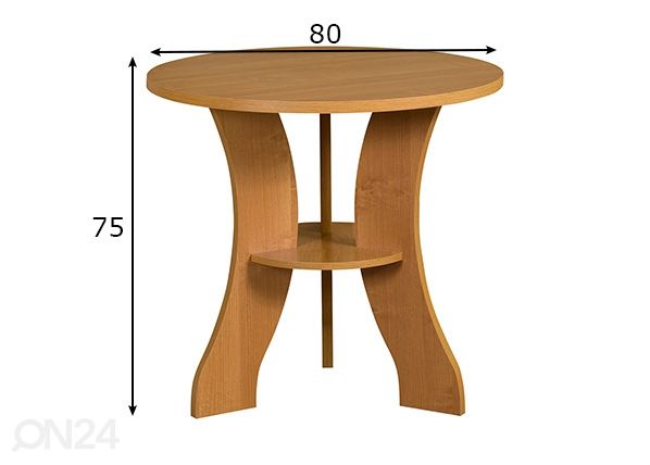 Diivanilaud Ø 80 cm mõõdud