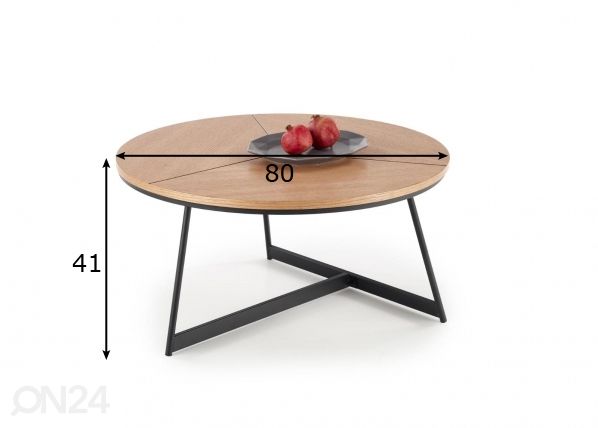 Diivanilaud Ø 80 cm mõõdud