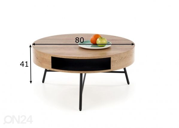 Diivanilaud Ø 80 cm mõõdud