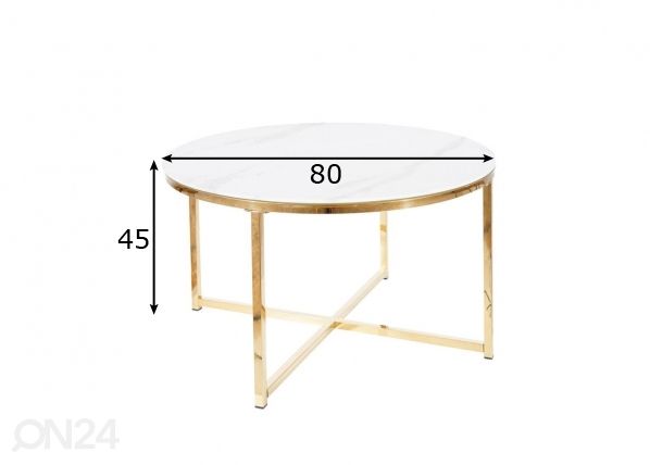 Diivanilaud Ø 80 cm mõõdud
