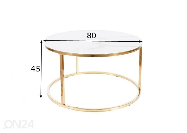 Diivanilaud Ø 80 cm mõõdud