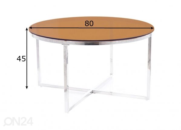 Diivanilaud Ø 80 cm mõõdud