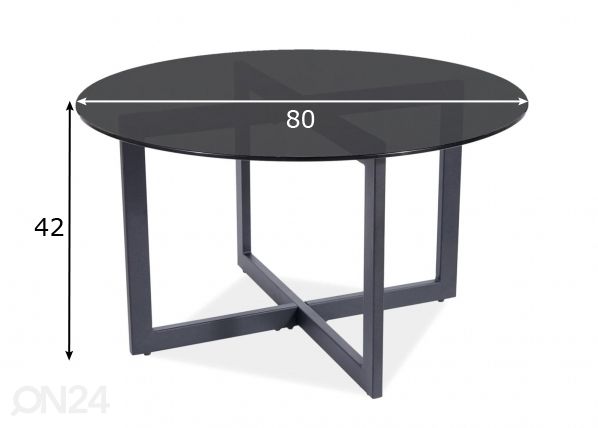 Diivanilaud Ø 80 cm mõõdud