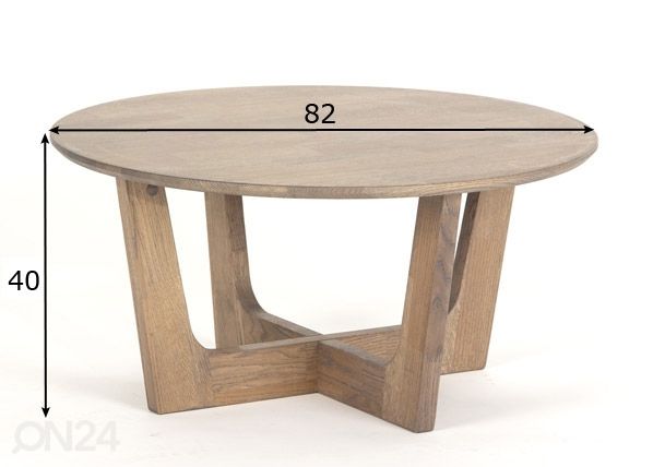 Diivanilaud Ø 82 cm mõõdud
