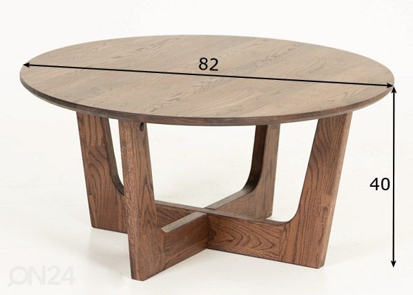 Diivanilaud Ø 82 cm mõõdud