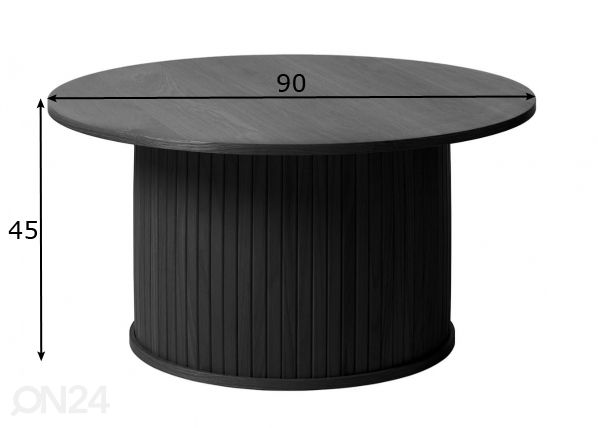 Diivanilaud Ø 90 cm mõõdud