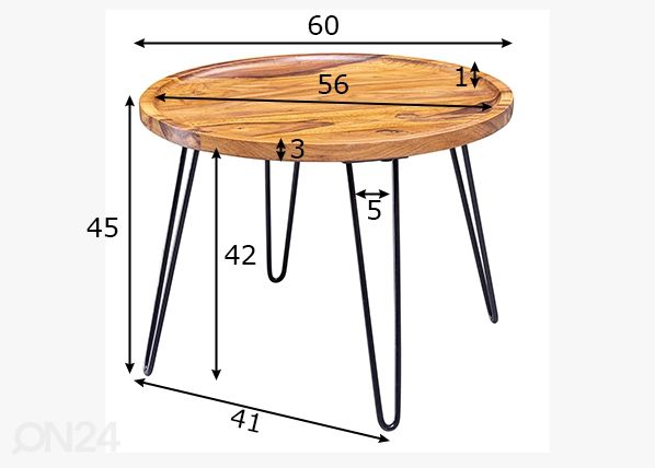 Diivanilaud 56 cm mõõdud
