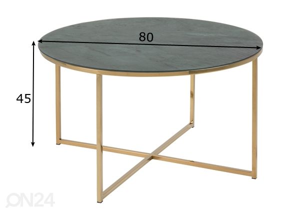 Diivanilaud Alex Ø 80 cm mõõdud