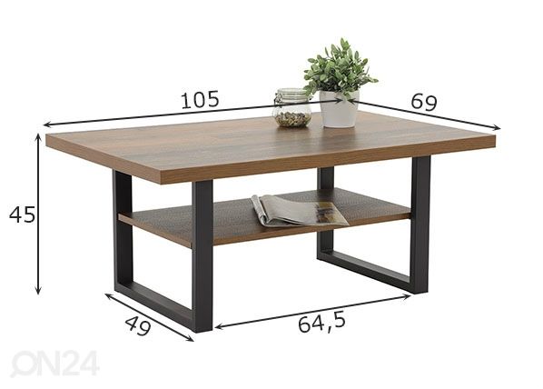 Diivanilaud Anton 105x69 cm mõõdud