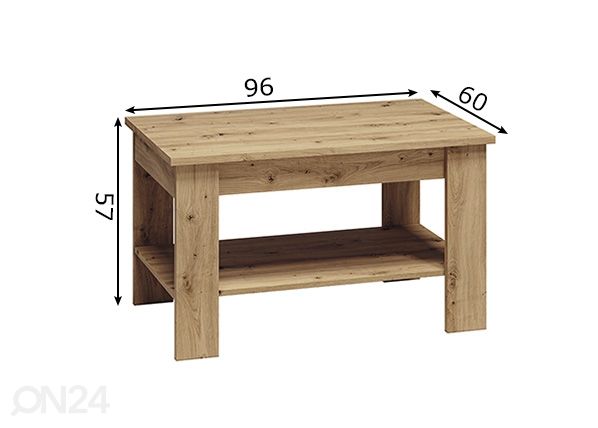 Diivanilaud Arda 60x96 cm mõõdud