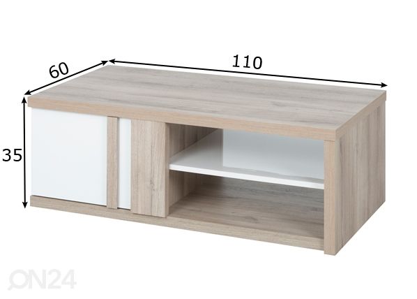 Diivanilaud Aston 110x60 cm mõõdud