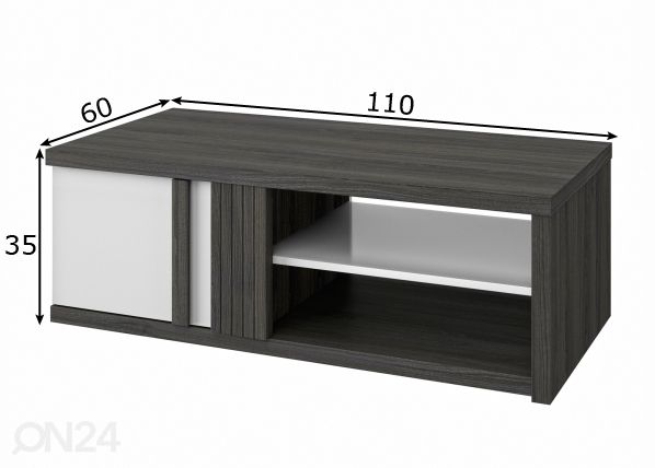 Diivanilaud Aston 110x60 cm mõõdud