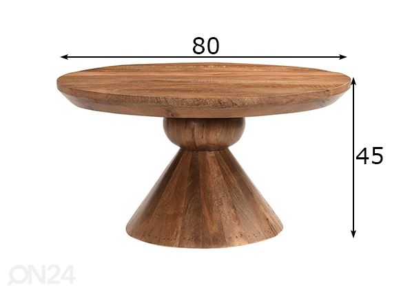 Diivanilaud Baltho Ø 80 cm mõõdud