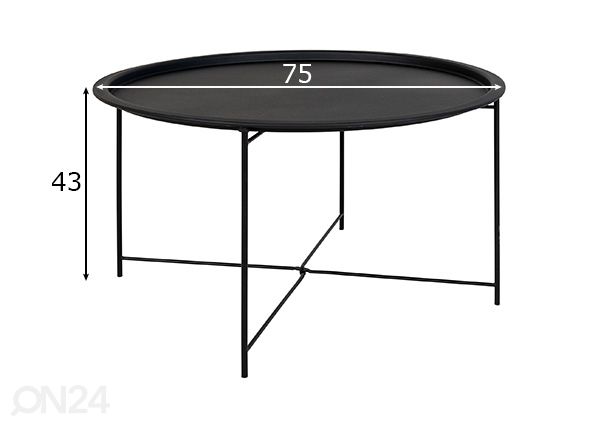Diivanilaud Corti Ø75 cm mõõdud