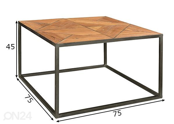 Diivanilaud Cross 75x75 cm mõõdud