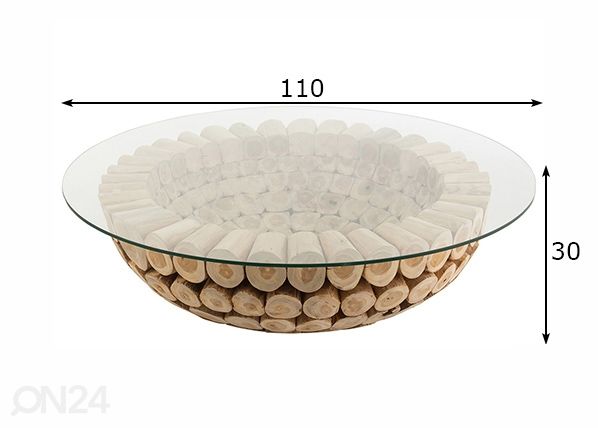 Diivanilaud Discs Ø 110 cm mõõdud