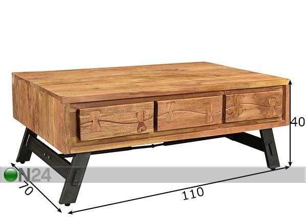 Diivanilaud Edge 110x70 cm mõõdud