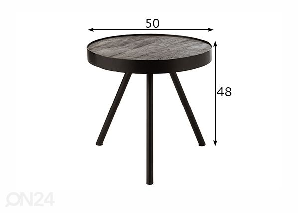 Diivanilaud Fien Ø 50 cm mõõdud