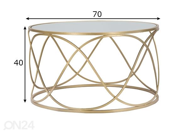 Diivanilaud Glam, kuld mõõdud