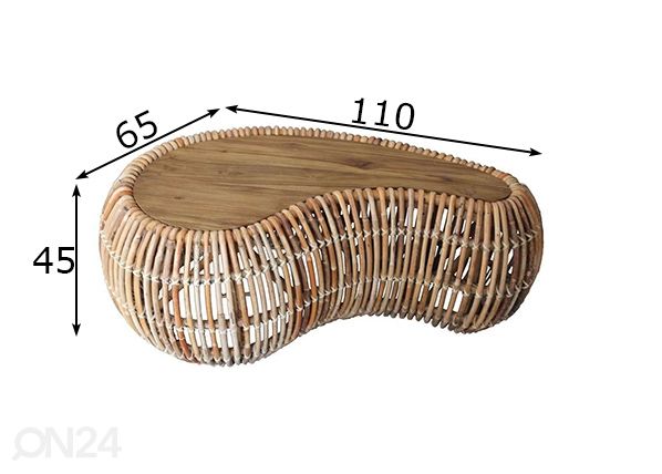Diivanilaud Gwen 110x65 cm mõõdud