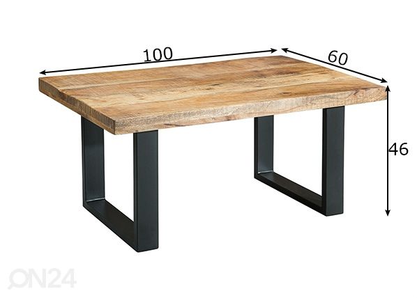 Diivanilaud Iron Craft mõõdud