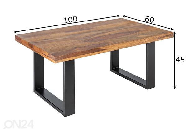 Diivanilaud Iron Craft mõõdud