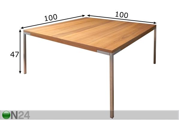 Diivanilaud Karin 47x100x100 cm mõõdud