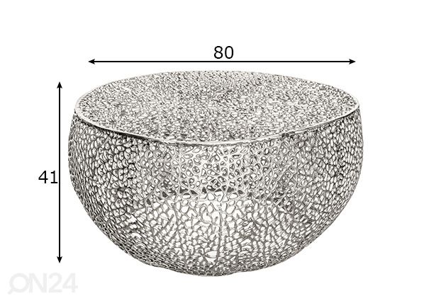 Diivanilaud Leaf Ø 80 cm mõõdud