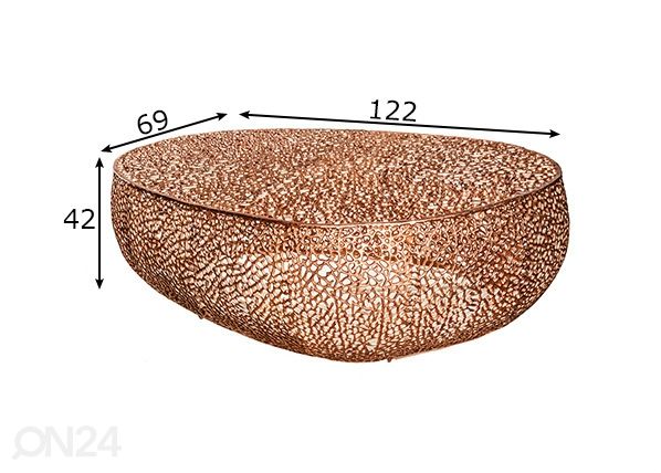 Diivanilaud Leaf mõõdud