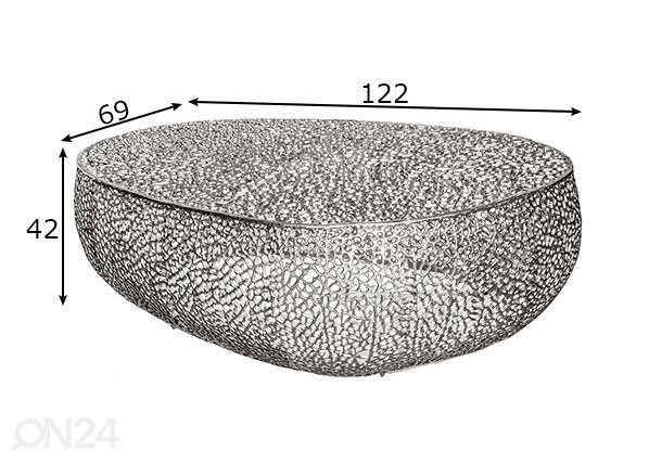 Diivanilaud Leaf mõõdud