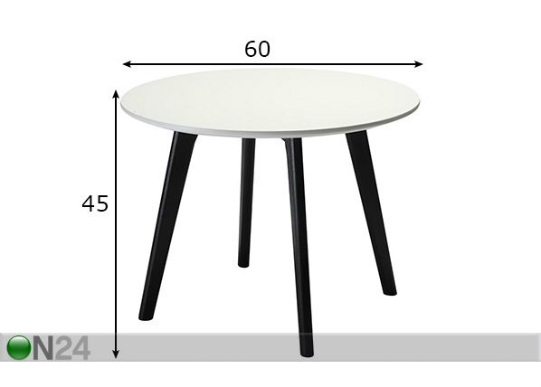 Diivanilaud Life Ø60xh45 cm mõõdud