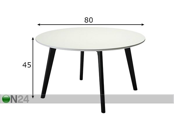 Diivanilaud Life Ø80xh45 cm mõõdud