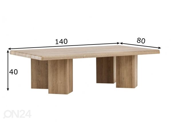 Diivanilaud Lillehammer 140x80 cm mõõdud