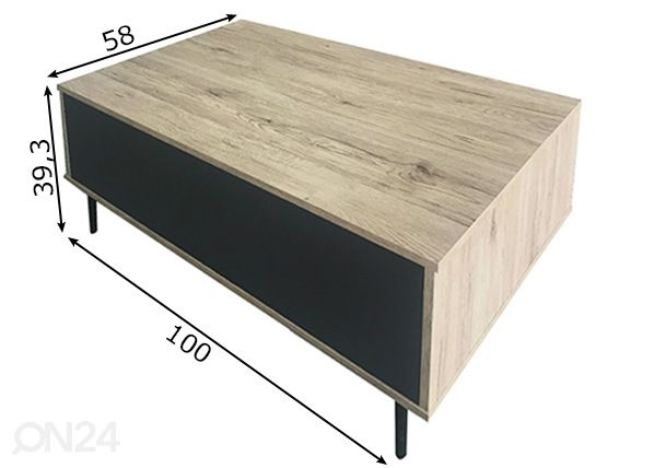 Diivanilaud Mail Box 100x58 cm mõõdud