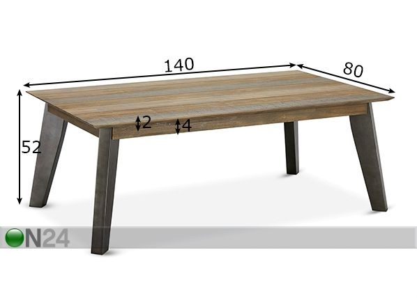 Diivanilaud Malaga 140x80 cm mõõdud