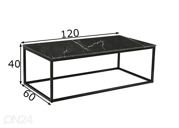 Diivanilaud Marble 120 cm mõõdud