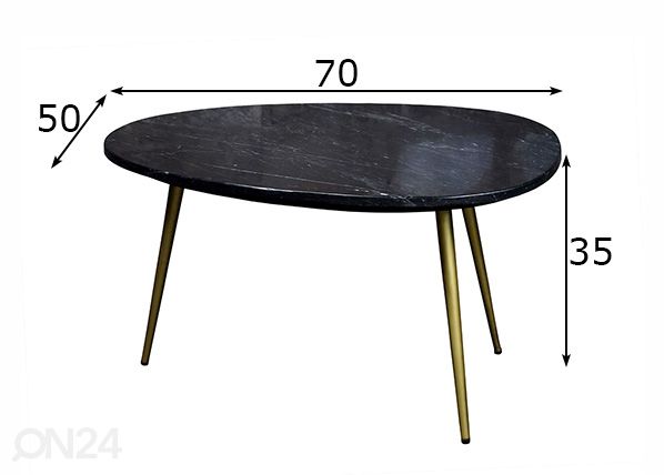 Diivanilaud Marble 70x50 cm mõõdud