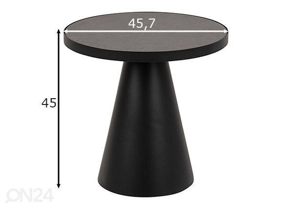 Diivanilaud Miami Ø45,7 cm mõõdud