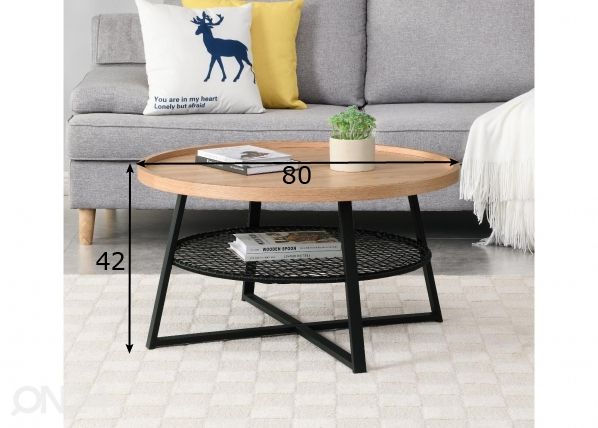 Diivanilaud Mode Ø 80 cm mõõdud